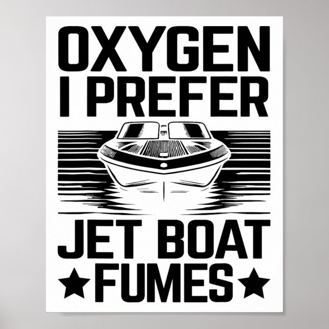 Póster Oxígeno I Prefiere Bote Jet Fumes (Frente)