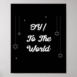 Póster ¡Oy! Al Mundo Regalo Divertido de Hannukah