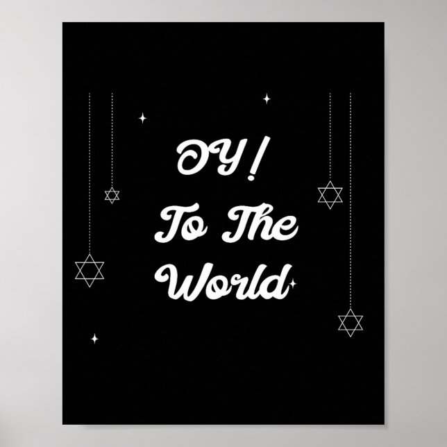 Póster Oy! To The World Funny Hannukah Gift  (Frente)