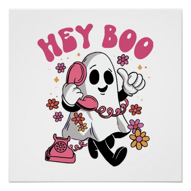 Póster Oye Boo - Fantasma Groovy de Halloween (Anverso)