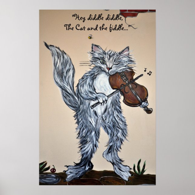 Póster "Oye, Diddle Diddle, el gato y el violín" (Frente)