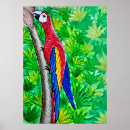 Póster ¡Oye, hay una maceta escarlata en ese árbol!