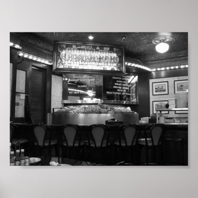Póster Oyster Bar Barrio Francés Nueva Orleans, Luisiana (Frente)