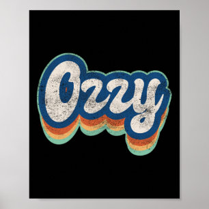 Póster Ozzy nombre de pila chico estilo vintage 70s 80s p