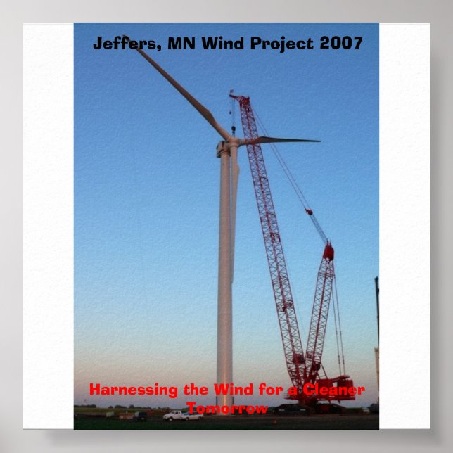 Póster P1050450, Jeffers, MN Wind Project 2007, Harnes... (Frente)