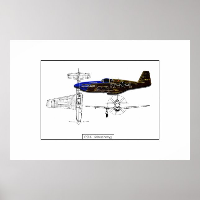 Póster P51 Mustang (Frente)