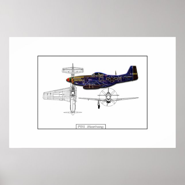 Póster P51 Mustang (Frente)