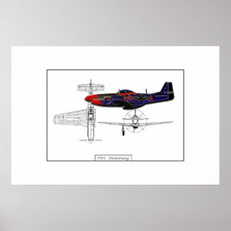 Póster P51 Mustang 01