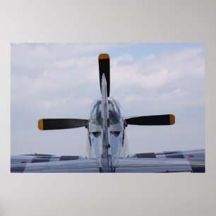 Póster P51 Mustang listo para el vuelo