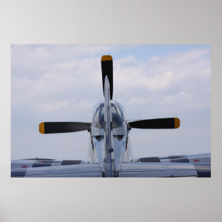 Póster P51 Mustang listo para el vuelo