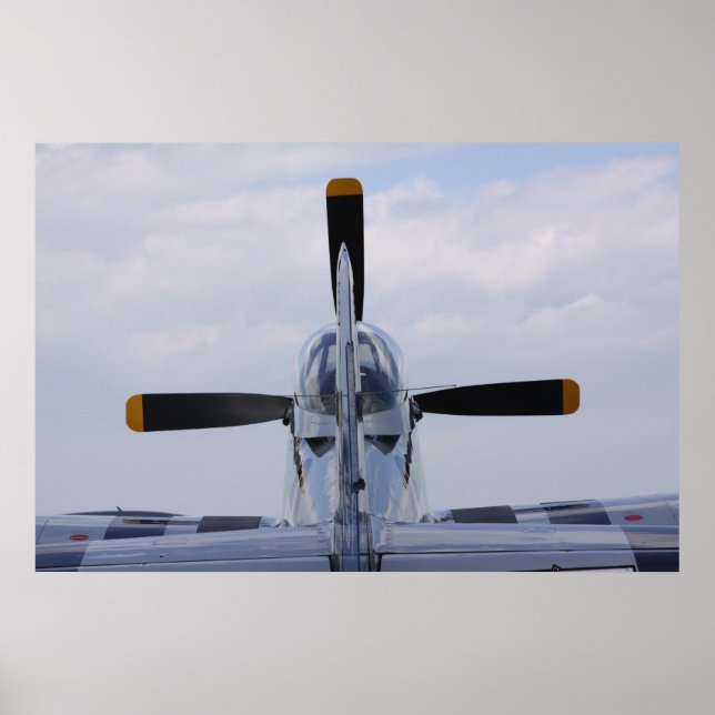 Póster P51 Mustang listo para el vuelo (Frente)