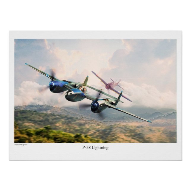 PÓSTER P-38稲妻 (Anverso)