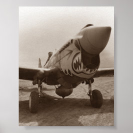 Póster P-40 Warhawk - Segunda Guerra Mundial
