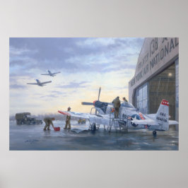 Póster P-51 en Runway Alert poster 24" x36