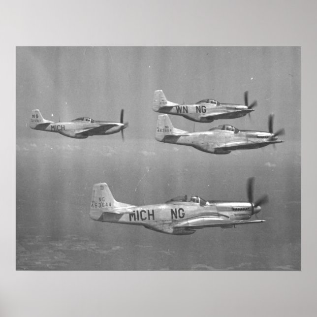 Póster P-51 Mustangs (Frente)