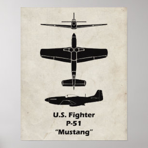 Póster P-51 Poster de Mustang