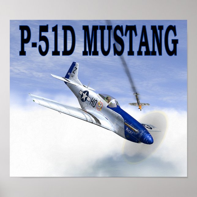 Póster P-51 vs POSTER BF109 (Frente)