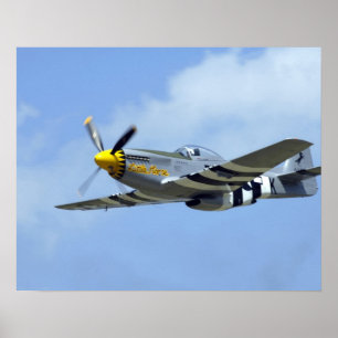 Póster P-51D Mustang norteamericano, Caballo Pequeño