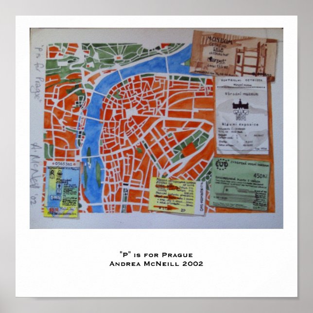 Póster "P" es para Praga (Frente)