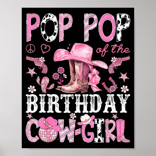 Póster P P De La Vaquera De Cumpleaños Nk Disco Rodeo P P (Frente)