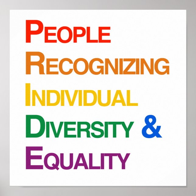 PÓSTER P-R-I-D-E: PERSONAS QUE RECONOCEN LA DIVERSIDAD IN (Frente)