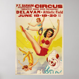 Póster P.T. Barnum Centennial Circus Poster