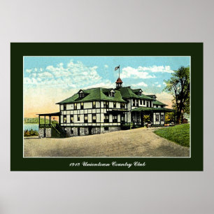Póster PA 1918 del club de campo de Uniontown del vintage