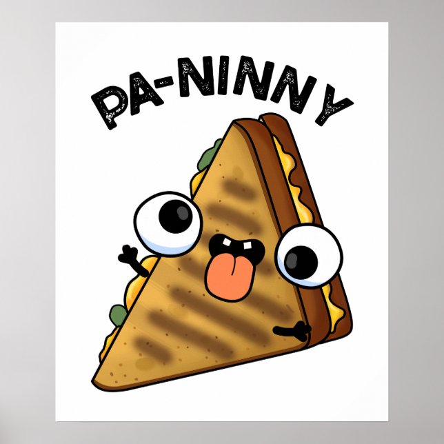 Póster Pa-ninny Funny Panini Pun presenta panini s (Frente)