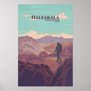 Póster Póster de viaje del Parque Nacional HaleakalÄâ¯