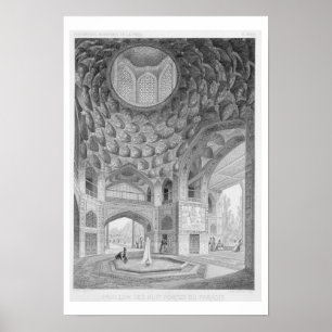 Póster Pabellón de las Ocho Paradisas, en Isfahán, de