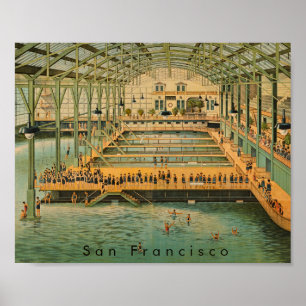 Póster Pabellón de las Termas de Sutro San Francisco 1885