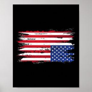 Póster Pabellón Estadounidense Enfrenta A Patriótico Usa