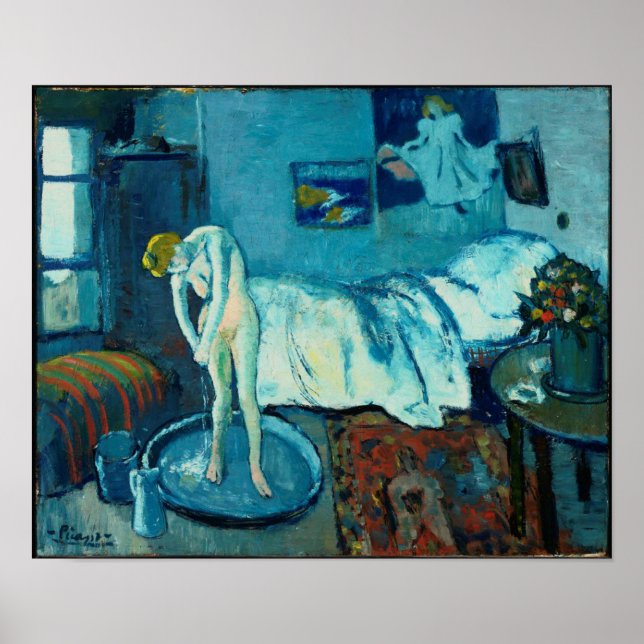 Póster Pablo Picasso - La habitación azul, 1901 (Frente)