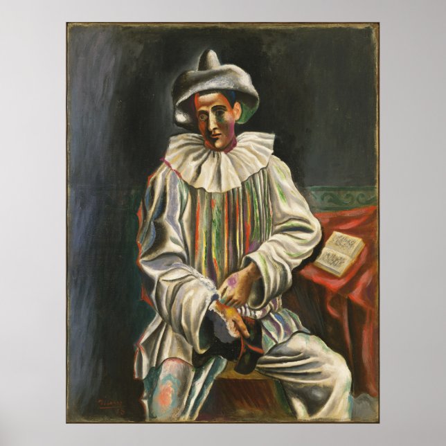 Póster Pablo Picasso - Pierrot (1918) (Frente)