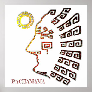 Póster Pachamama Machu_Picchu Silhouette