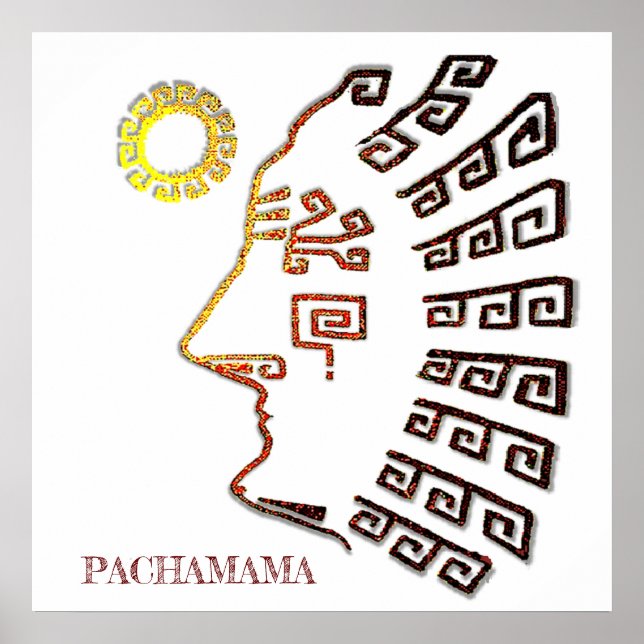 Póster Pachamama Silueta Machu_Picchu (Frente)