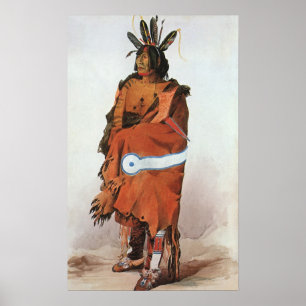 Póster Pachtuwa-Chta, Retrato del guerrero arikara por Bo