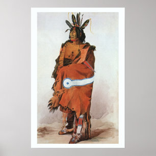Póster Pachtuwa-Chta, Retrato del guerrero arikara por Bo