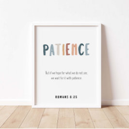 Póster Paciencia el fruto del poster espiritual