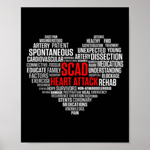 Póster Paciente sobreviviente de ataque cardíaco Scad War