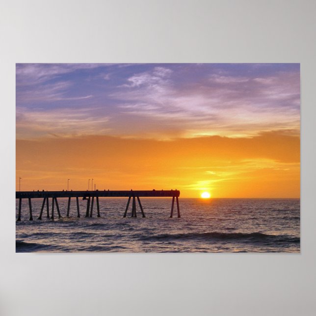 Póster Pacifica Pier Sunset (Frente)