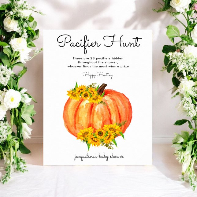 Póster Pacificador de calabaza Baby Shower (Subido por el creador)