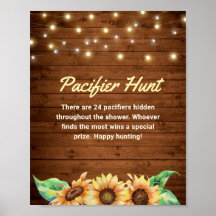 Pacificador Hunt Rustic Sunflower Yellow Baby Show
