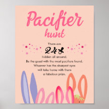 Pacificador moderno Cute Caza Pastel Bunny Ears Pe