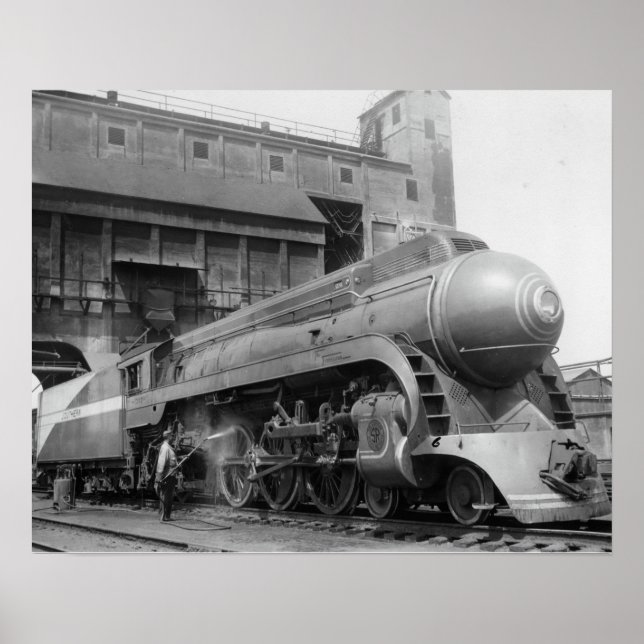 Póster Pacífico ferroviario sur PS-4 #1380 (Frente)