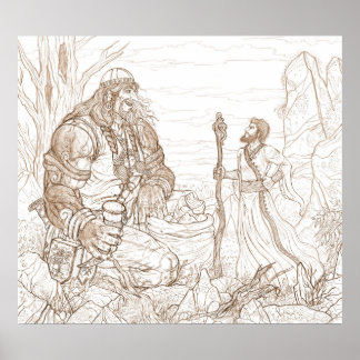 Póster Pacto y seguidor (tamaño del personalizable)