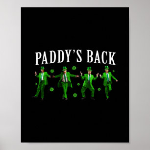 Póster Paddy's Ck Divertido Trump Día de San Patricio Tré