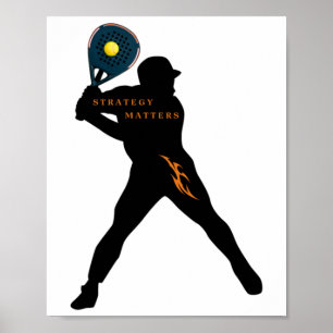 Póster Padel - Pegatina de Estrategia S