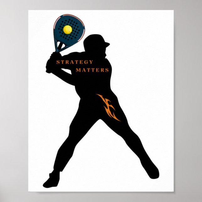 Póster Padel - Pegatina de Estrategia S (Frente)