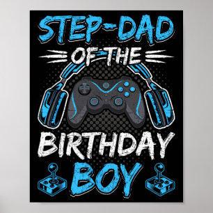 Póster Padrastro del chico del cumpleaños Videojugador Ju